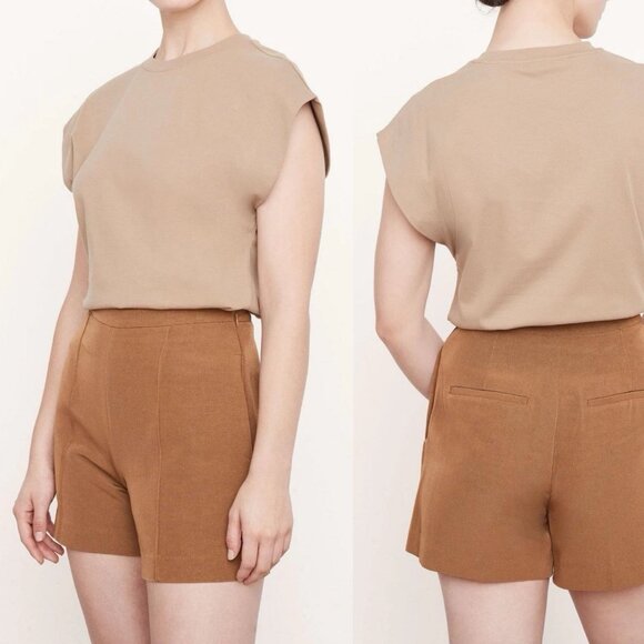 VINCE. High Rise Tailored Dress Shorts Amber Wave \\ 14 - Picture 1 of 10